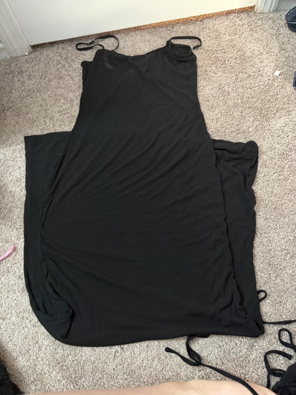 Amazon Black Spaghetti Strap Maxi Dress